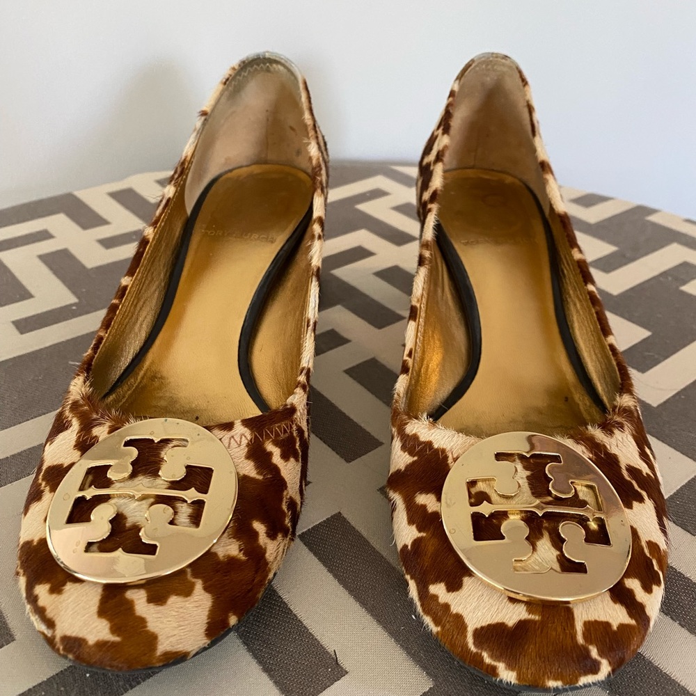 TORY BURCH HOUNDSTOOTH LOGO BLOCK HEELS Size 8 ✨RARE✨ The AMY PUMP
